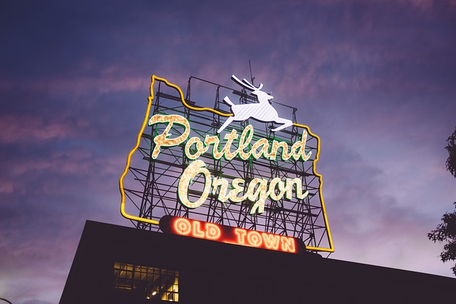 Portland, Oregon Old Town sign